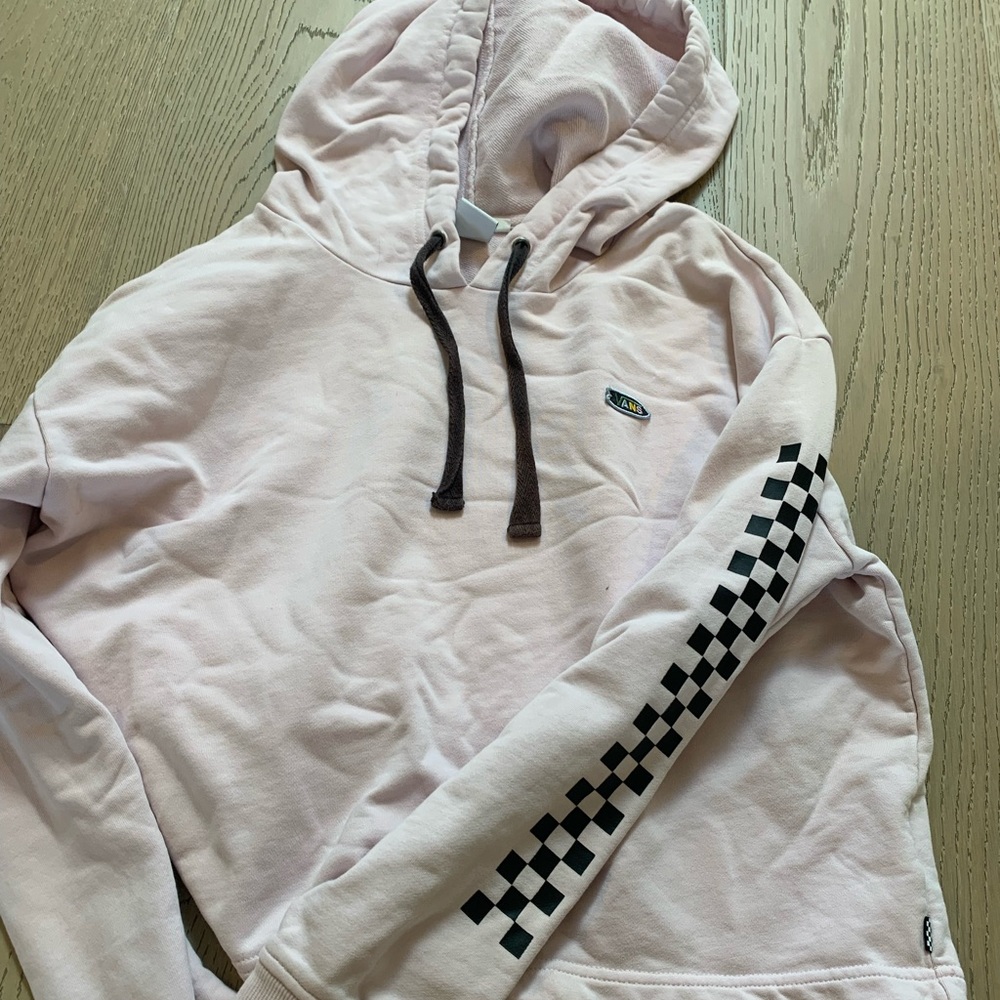 light pink vans cropped sweatshirt